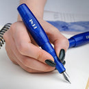 BENU Pixie Royal Blue Fountain Pen - A Hand Writing On Paper | EndlessPens