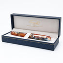 Conklin 1898 Misto Resin Orange Fountain Pen - Pen Being Displayed In Case | EndlessPens