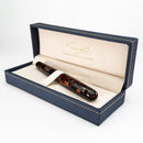 Conklin All American Brownstone Fountain Pen - Pen Displayed In Case On White Background | EndlessPens