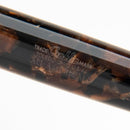Conklin All American Brownstone Fountain Pen - Pen Markings Close Up On White Background | EndlessPens