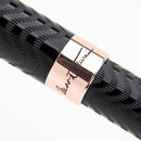 Conklin Mark Twain Crescent Black Chase with Rosegold Fountain Pen - Pen Markings Close Up | EndlessPens