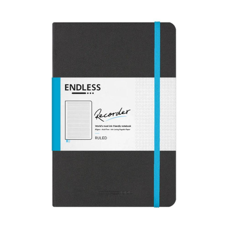 Endless Stationery Recorder Regalia Paper A5 Notebook - Infinite Space Black (Ruled)