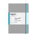 Endless Stationery Recorder Regalia Paper A5 Notebook - Mountain Snow Grey (Blank)