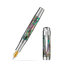 Laban Abalone Fountain Pen - Silver (Cap and Nib)