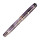 Leonardo Momento Magico Amethyst Fountain Pen (Stainless Steel) With Cap Cover On White Background | EndlessPens