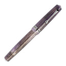Leonardo Momento Magico Amethyst Fountain Pen (Stainless Steel) - With Cap On White Background | EndlessPens