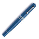 Leonardo Momento Zero Grande 2.0 The Art of Guillochè 14K Gold Fountain Pen - Iris Blue with Cap Cover | EndlessPens