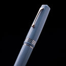 Leonardo Momento Zero Grande 2.0 The Art of Guillochè 14K Gold Fountain Pen - Inidigo On Black background | EndlessPens