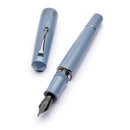 Leonardo Momento Zero Grande 2.0 The Art of Guillochè 14K Gold Fountain Pen - Indigo with Nib Exposed | EndlessPens