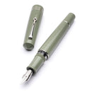 Leonardo Momento Zero Grande 2.0 The Art of Guillochè Stainless Steel Fountain Pen - Verdigris with Nib Exposed | EndlessPens