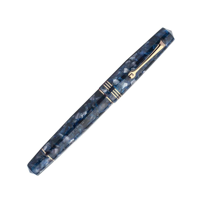 Leonardo Fountain Pen - Momento Zero (Stainless Steel) - Blue Sorrento