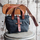 Peg and Awl Mini Waxed Canvas Tote Bag - Coal