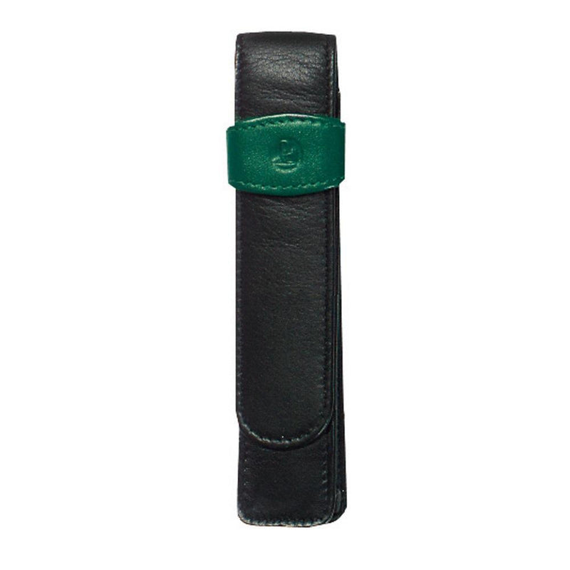 Pelikan Leather Pouch- Black Green - EndlessPens
