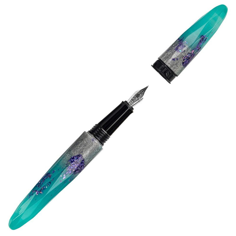 BENU Briolette Luminous Lagoon Fountain Pen (cap and nib)