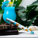 BENU Euphoria Blue Hawaiian Fountain Pen - Pen With Cap Cover With Blue Hawaiian On Background | EndlessPens