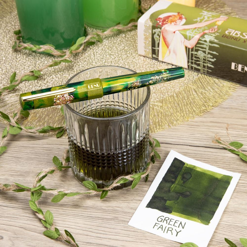 BENU × @the_inkwitch Absinthe Fountain Pen Set | EndlessPens