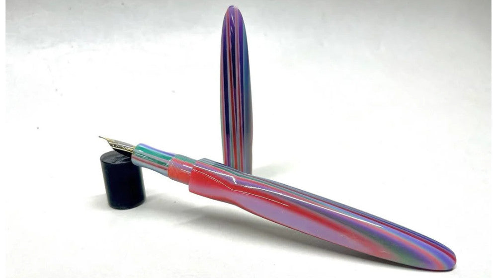 Custom-Made Layered Blanks and Cone Fountain Pen