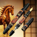 CYPRESS Fountain Pen - Vacuum Filling - Crimson Horse in the Clouds