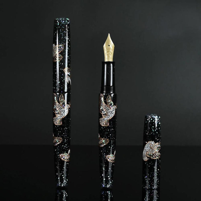 CYPRESS Fountain Pen - Eggshell Raden - Dove of Peace