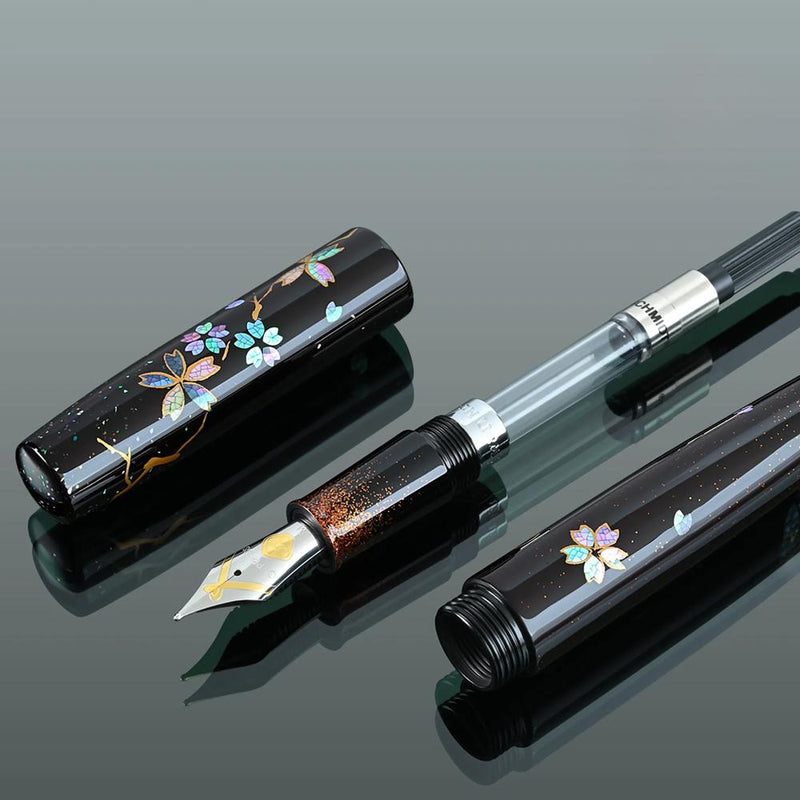CYPRESS Eggshell and Raden Petals in the Spring Haze Fountain Pen - Pen Disassembled | EndlessPens