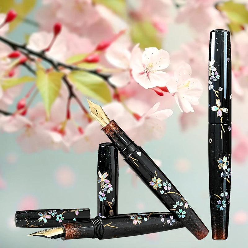 CYPRESS Eggshell and Raden Petals in the Spring Haze Fountain Pen - Two Fountain Pens | EndlessPens