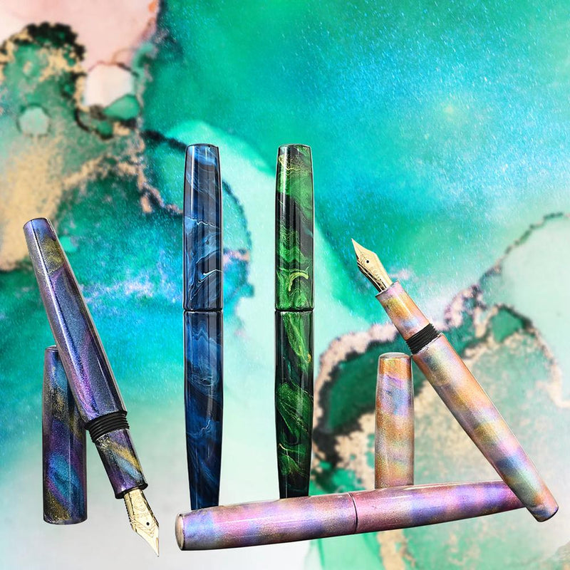 CYPRESS Fountain Pen - Kawaru-nuri - Aurora Cloudwave