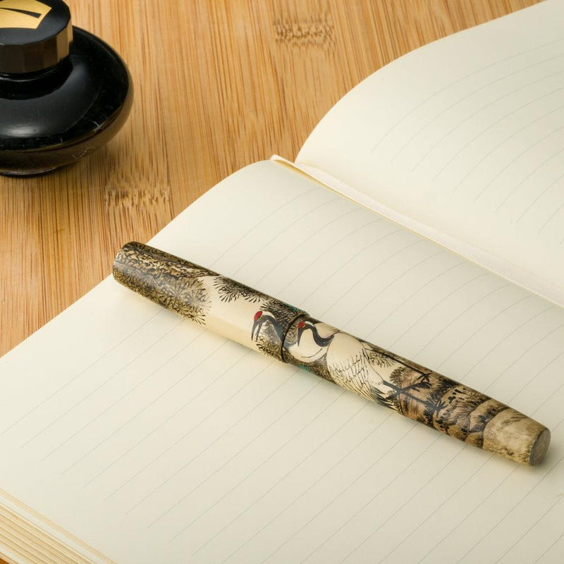 CYPRESS Fountain Pen - Maki-e - Red-Crowned Crane