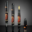 Three CYPRESS Vacuum Filling Crimson Horse in the Clouds Fountain Pens | EndlessPens