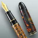 CYPRESS Vacuum Filling Peacock Splendor Fountain Pen - Pen Cap Cover and Nib | EndlessPens