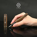 CYPRESS The Midas Touch Ceylon Ebony Wooden Fountain Pen - With Cap Cover Separated From Body