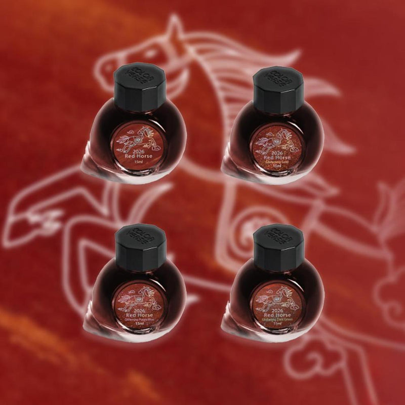Colorverse 2026 Red Horse Ink Bottle (15ml) - Four Ink Bottles | EndlessPens