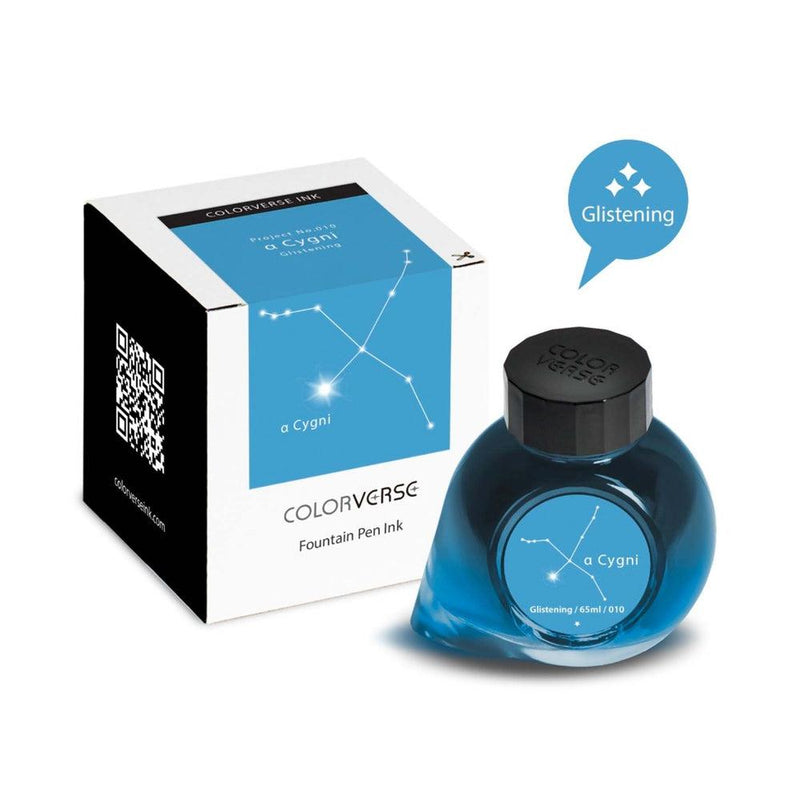 Colorverse Project Vol. 2 Constellations Ink Bottle (65ml) - α Cygni (Glistening) - Box and Bottle