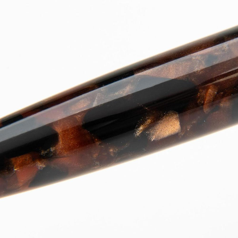 Conklin All American Brownstone Ballpoint Pen - Pen Body Details Close Up View On White Background | EndlessPens