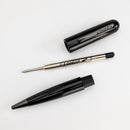 Conklin All American Raven Black Ballpoint Pen - Pen Disassembled On White Background | EndlessPens