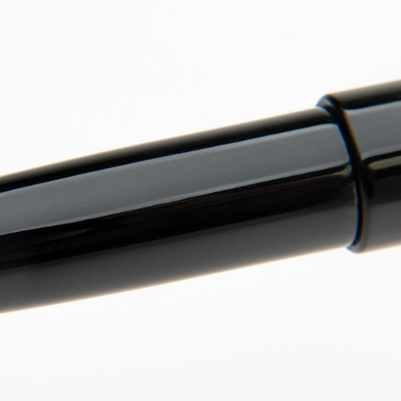 Conklin All American Raven Black Ballpoint Pen - Pen Body Design Close Up View On White Background | EndlessPens