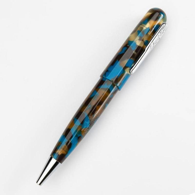 Conklin All American Southwest Turquoise Ballpoint Pen - Pen Leaning Left on White Background | EndlessPens