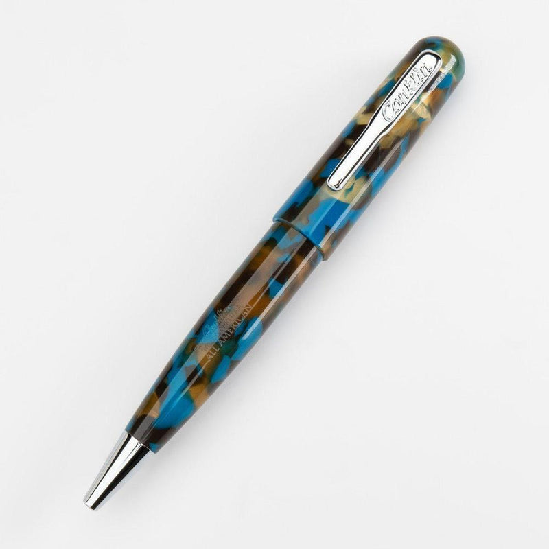Conklin All American Southwest Turquoise Ballpoint Pen - Pen Leaning Left | EndlessPens