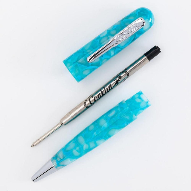 Conklin All American Turquoise Serenity Ballpoint Pen - Pen Disassembled | EndlessPens