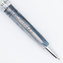 Conklin Symetrik Blue Supernova Ballpoint Pen - Pen Leaning Right on White Background | EndlessPens