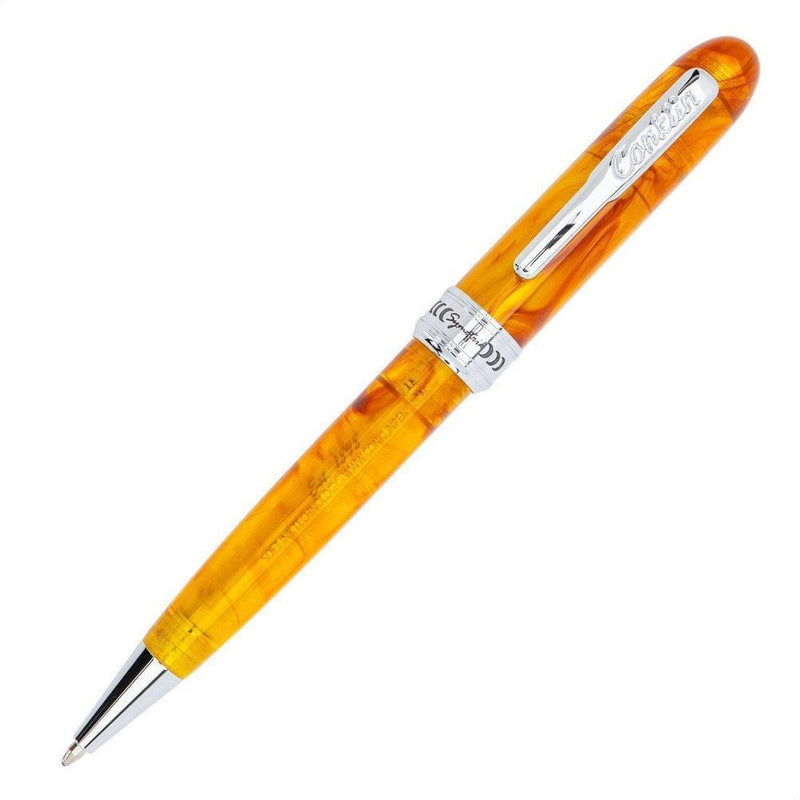 Conklin Symetrik Precious Amber Ballpoint Pen - Pen Pointing Left On White Background | EndlessPens