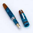 Conklin 1898 Spectra Fusion Blue Fountain Pen (14K Gold) - Pen and Cap Cover Detached | EndlessPens
