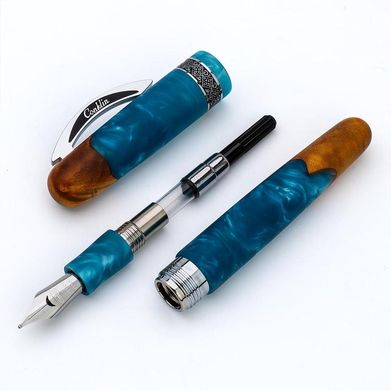 Conklin 1898 Spectra Fusion Blue Fountain Pen - Pen DIsassembled | EndlessPens