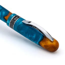 Conklin 1898 Spectra Fusion Blue Fountain Pen - Cap Cover Close Up View | EndlessPens
