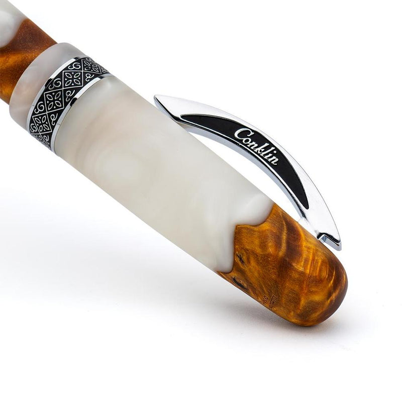 Conklin Fountain Pen - 1898 Spectra Fusion White (14K Gold) - Limited Edition (2025)