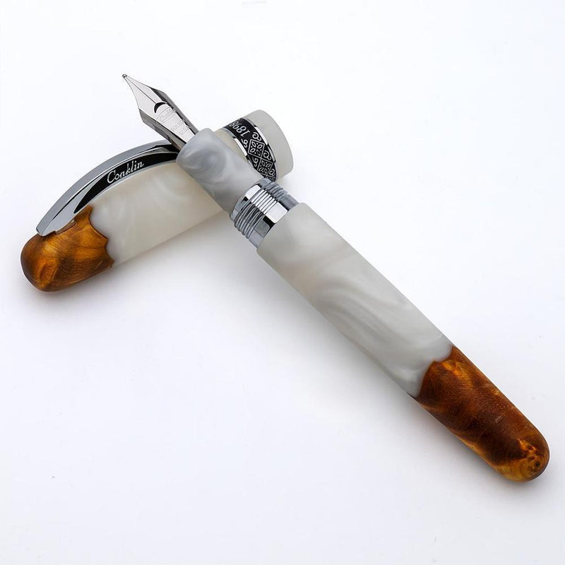 Conklin Fountain Pen - 1898 Spectra Fusion White (14K Gold) - Limited Edition (2025)