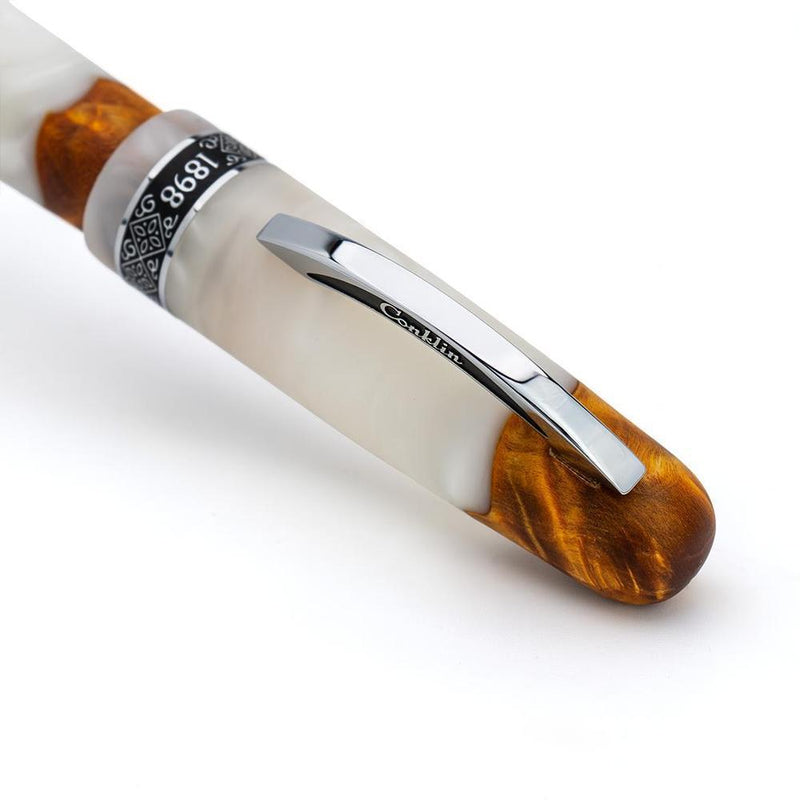 Conklin Fountain Pen - 1898 Spectra Fusion White (14K Gold) - Limited Edition (2025)