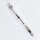 Conklin All American Demo Clear Fountain Pen - Pen with Nib Exposed on White Background | EndlessPens