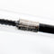 Conklin All American Demo Clear Fountain Pen - Pen Markings Close Up on White Background | EndlessPens