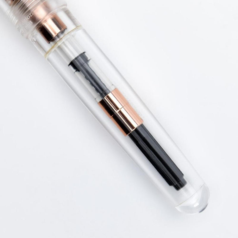 Conklin All American Demo Rosegold Fountain Pen - Pen Leaning Right | EndlessPens
