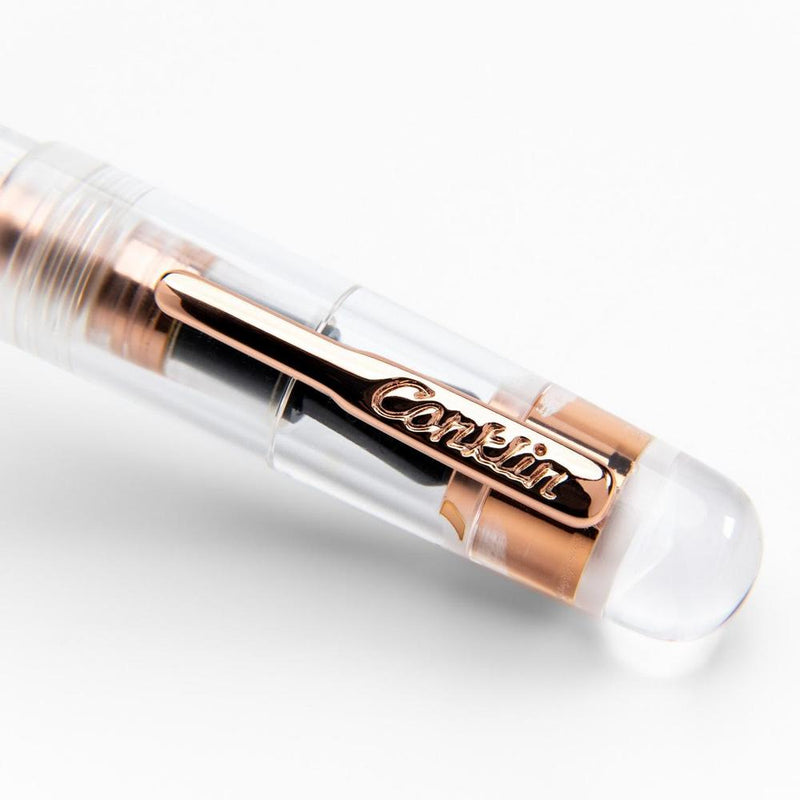 Conklin All American Demo Rosegold Fountain Pen - Pen Brand Marking on Cap Cover | EndlessPens
